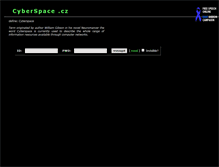 Tablet Screenshot of cyberspace.cz